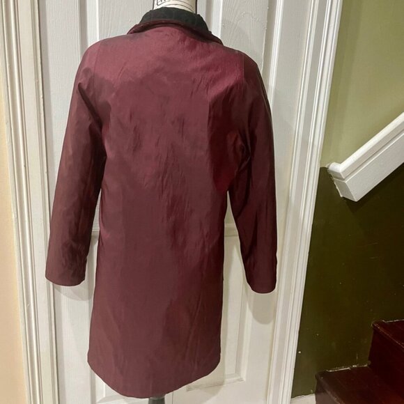 VTG REVERSIBLE QUILTED COAT WINDBREAKER JACKET FULL ZIP BLACK/BURGUNDY SIZE XS - Picture 11 of 16